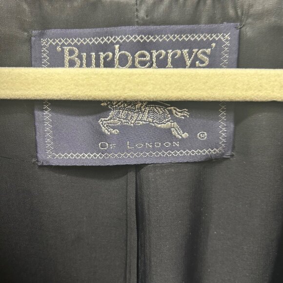 Burberrys Black Striped Wool Single-Button Blazer Jacket 14 - Picture 8 of 12